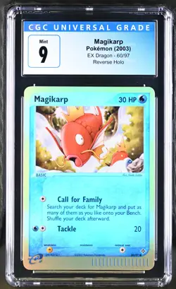 CGC 9 Magikarp 2003 EX Dragon #60/97 Reverse Holo Pokemon - Image 1