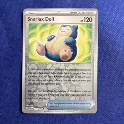 1x Snorlax Doll 175/182 Paradox Rift NM Reverse Holo Pokemon Card TCG - Image 1