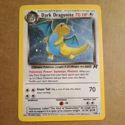 Pokemon Dark Dragonite 5/82 Team Rocket Holo - Image 1