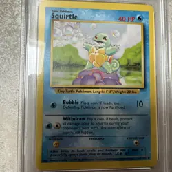 PSA 8 NM-MT 1999 Pokemon 63/102 Squirtle Base Set - Image 3