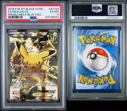 Pokemon TCG Pikachu EX XY124 Black Star Promo Generations Full Art Rare PSA 6 - Image 3