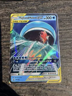 2019 P.M. MAGIKARP & WAILORD GX TAG TEAM PROMO HOLO SM166 POKEMON TCG - Image 2