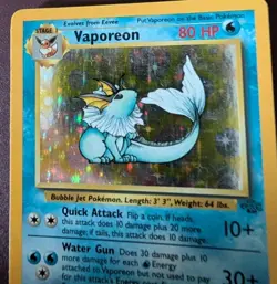 Pokemon TCG - Vaporeon 12/64 - Holo Unlimited - Jungle Unlimited - Image 2