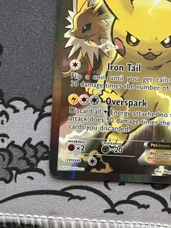 Pikachu EX XY124 XY Holo Pokemon Lightly/moderately played condition - Image 3