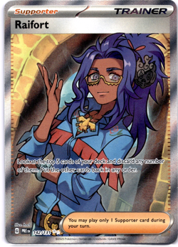 Pokemon TCG Raifort 142/131 Sv Prismatic Evolutions Trainer Holo Rare Near Mint - Image 1