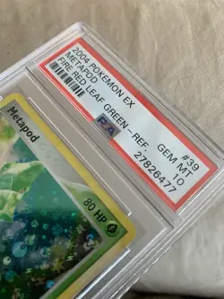 2004 POKEMON EX FIRE RED & LEAF GREEN #39 METAPOD-REVERSE FOIL PSA 10 - Image 2