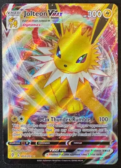 Jolteon Vmax 051/203 Evolving Skies NM Full Art Ultra Rare Pokemon TCG - Image 1
