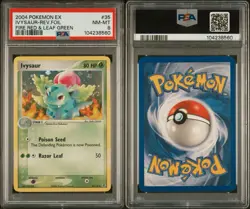 2004 POKEMON EX FIRE RED & LEAF GREEN #35 IVYSAUR REV FOIL REVERSE HOLO PSA 8 - Image 3