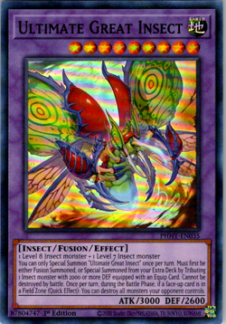 Ultimate Great Insect PHHY-EN035 Super Rare 1st Edition Yugioh Photon Hypernova - Image 1