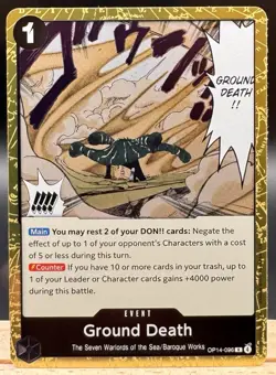 Ground Death OP14-096 R The Azure Sea's Seven One Piece English NM - Image 1