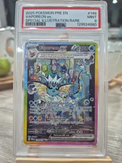 Pokemon VAPOREON EX Special Illustration Rare Prismatic Evolutions 149/131 Psa 9 - Image 2