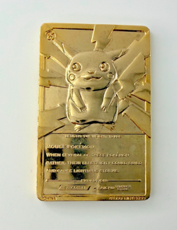 1999 Pokemon Pikachu 23K Gold Plated Trading Card Burger King Limited Edition - Image 2