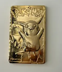 1999 Pokemon Pikachu 23K Gold Plated Trading Card Burger King Limited Edition - Image 5