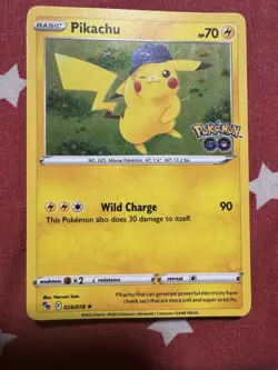 Pokemon Go TCG Pikachu Holo Card 028/078 Rare Foil Trading Card - Image 1