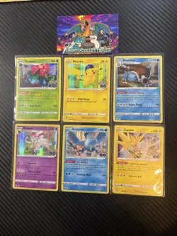 Pokemon Go 6 Holo Bundle- Pikachu 028/078 + Venusaur + Blastoise & Many More NM - Image 1