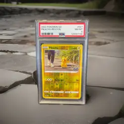 Pokemon TCG Pikachu Pokemon Go 028/078 Reverse Holo Holo Rare PSA8 - Image 1