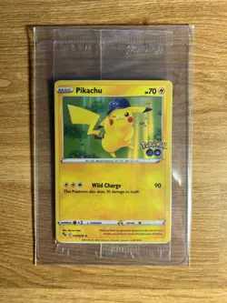 Pokemon TCG Pikachu Pokemon GO 028/078 Holo Rare Card Sealed - Image 1
