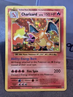 Pokemon TCG Evolutions XY Holo Rare Card Charizard 11/108 LP Condition - Image 1
