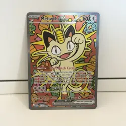 Pokemon TCG Meowth EX 121/088 ME03 Perfect Order Holo Illustration Rare Card - Image 1