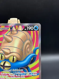 Omastar V (Full Art) 174/195 Ultra Rare Silver Tempest Pokemon Card NM Holo (P9) - Image 4