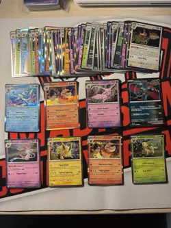 Pokemon TCG CCG Prismatic Evolutions Lot Of 45 Holofoil Holo Foil Cards - Image 1