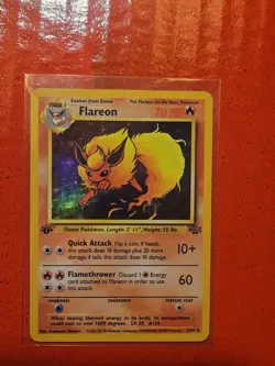 Pokemon Flareon Jungle 1st Edition Holo Rare 70 HP Stage 1 3/64 1999 Card - Image 1