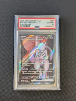 Rocket's Mewtwo ex 114/096 SR SV10 Japanese PSA 10 GEM MT Pokemon Card NM - Image 1