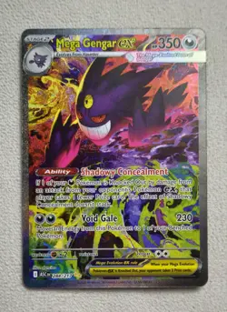 Pokemon TCG Mega Gengar EX SIR Card 284/217 Ultra Rare Full Art - Image 1