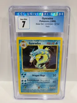 CGC 7 NM Gyarados Base Set WOTC Holo Pokemon Card 6/102 - Image 1