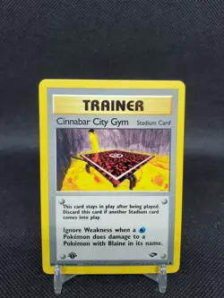 Cinnabar City Gym 113/132 Gym Challenge 1st Edition WOTC NM Pokemon Card - Image 1