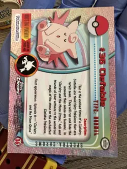 Clefable #36 Topps 2000 Spectra Chrome Pokemon Card — EXCELLENT CONDITION! - Image 4
