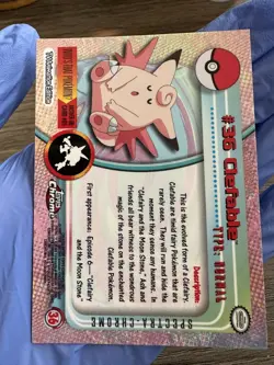 Clefable #36 Topps 2000 Spectra Chrome Pokemon Card — EXCELLENT CONDITION! - Image 5
