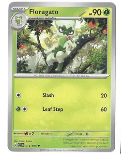Floragato 014/198 Non Holo Pokemon Scarlet & Violet Base Card - Image 1