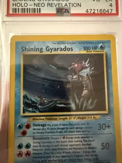 Pokemon Shining Gyarados 65/64 Neo Revelation Holo PSA 4, Affordable Grail Card! - Image 2