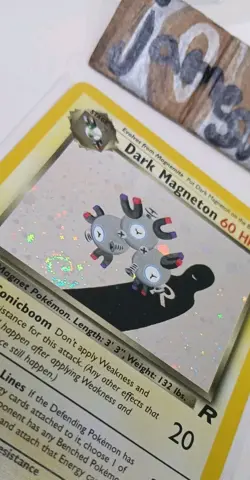 Pokemon Card - Dark Magneton - 1st Edition - 11/82 - Team Rocket Holo LP Swirl - Image 5