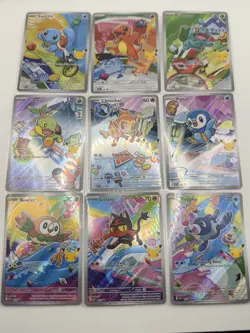 Pokemon 2026 First Partner Illustration Collection Series 1 Promo Set (9 Cards) - Image 1