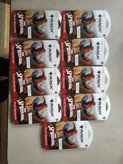 MTG: Magic The Gathering Marvel Spider-Man Play Sleeved Booster Pack Lot 9 - Image 1