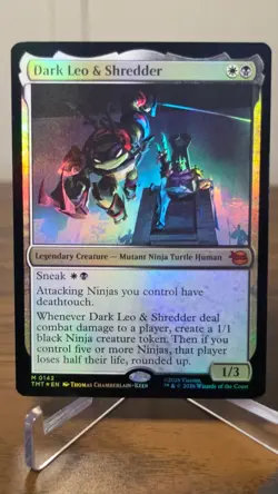 Dark Leo & Shredder Foil M Teenage Mutant Ninja Turtles 142 NM - Image 1
