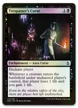 Trespasser's Curse #112 (Foil) (NM) Amonkhet AKH Magic MTG - Image 1