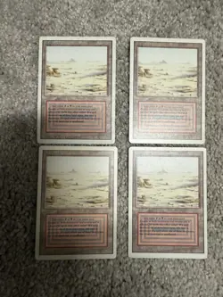 Magic the Gathering Revised Edition Dual Land Badlands x 4 (Play set) - Image 1