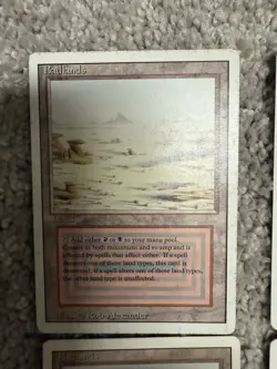 Magic the Gathering Revised Edition Dual Land Badlands x 4 (Play set) - Image 2