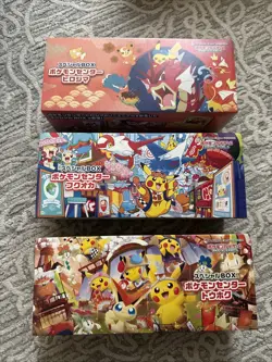 Pokemon Center Japan Deck Boxes Tohoku Hiroshima Fukuoka. NO PROMO CARDS LOT - Image 1