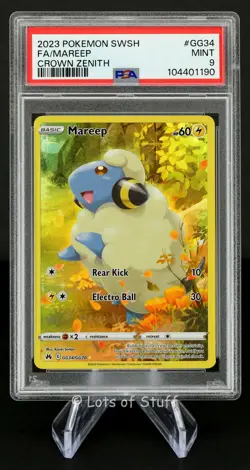 PSA 9 MINT Mareep Galarian Gallery Holo Rare Crown Zenith Pokemon GG34/GG70 -90 - Image 1