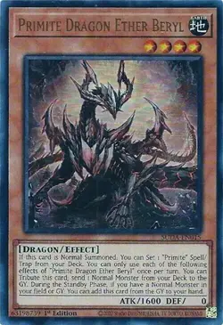 Primite Dragon Ether Beryl SUDA-EN015 Ultra Rare Yugioh YGO Supreme Darkness - Image 1