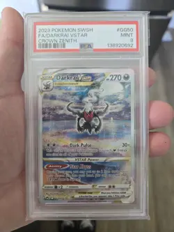 Pokemon 2023 Darkrai VSTAR GG50/GG70 Full Art Crown Zenith PSA 9 - Image 1