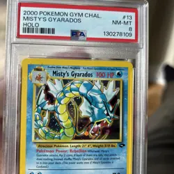 Pokemon TCG Misty's Gyarados Holo Rare Gym Challenge 13/132 PSA 8 - Image 2