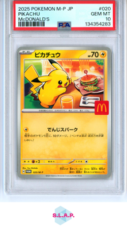 PIKACHU POKEMON 020/M-P 2025 PROMO - JAPANESE PSA 10 - Image 1