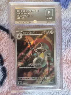 Pokemon tcg Escavalier 146/086 Sv11b: Black Bolt Holo (Japanese) graded slab 9 - Image 1