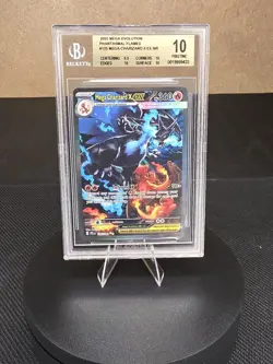 Pokemon -Mega Charizard X EX SIR #125/094 Phantasmal Flames - BGS Pristine 10 - Image 1