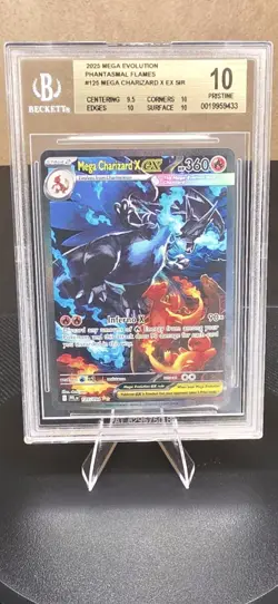 Pokemon -Mega Charizard X EX SIR #125/094 Phantasmal Flames - BGS Pristine 10 - Image 2